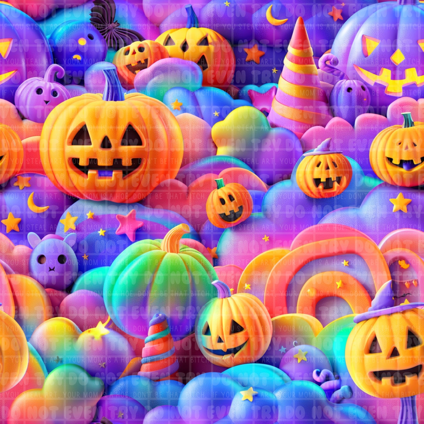 Neon pumpkins