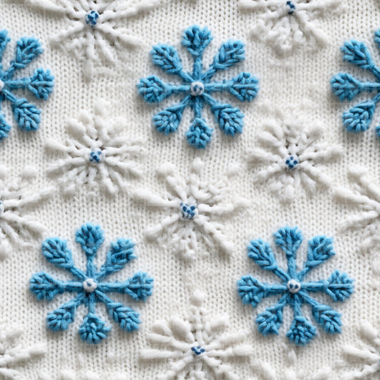 Embroidered snowflakes