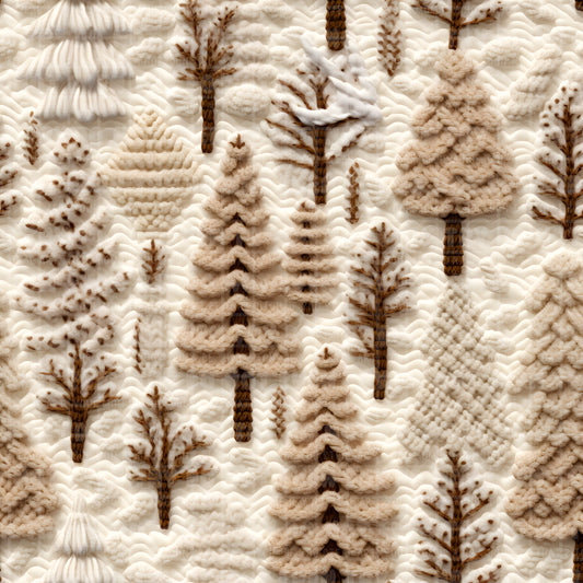 Embroidered trees